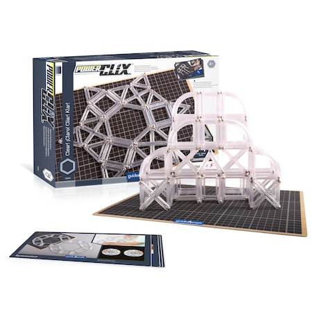 Guidecraft PowerClix Frames, Clear, Magnetic Building Set, 74 Pieces G9203